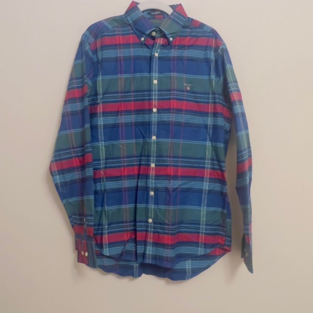 GANT Men’s Multicolor Plaid Casual Shirt – Size Medium – New